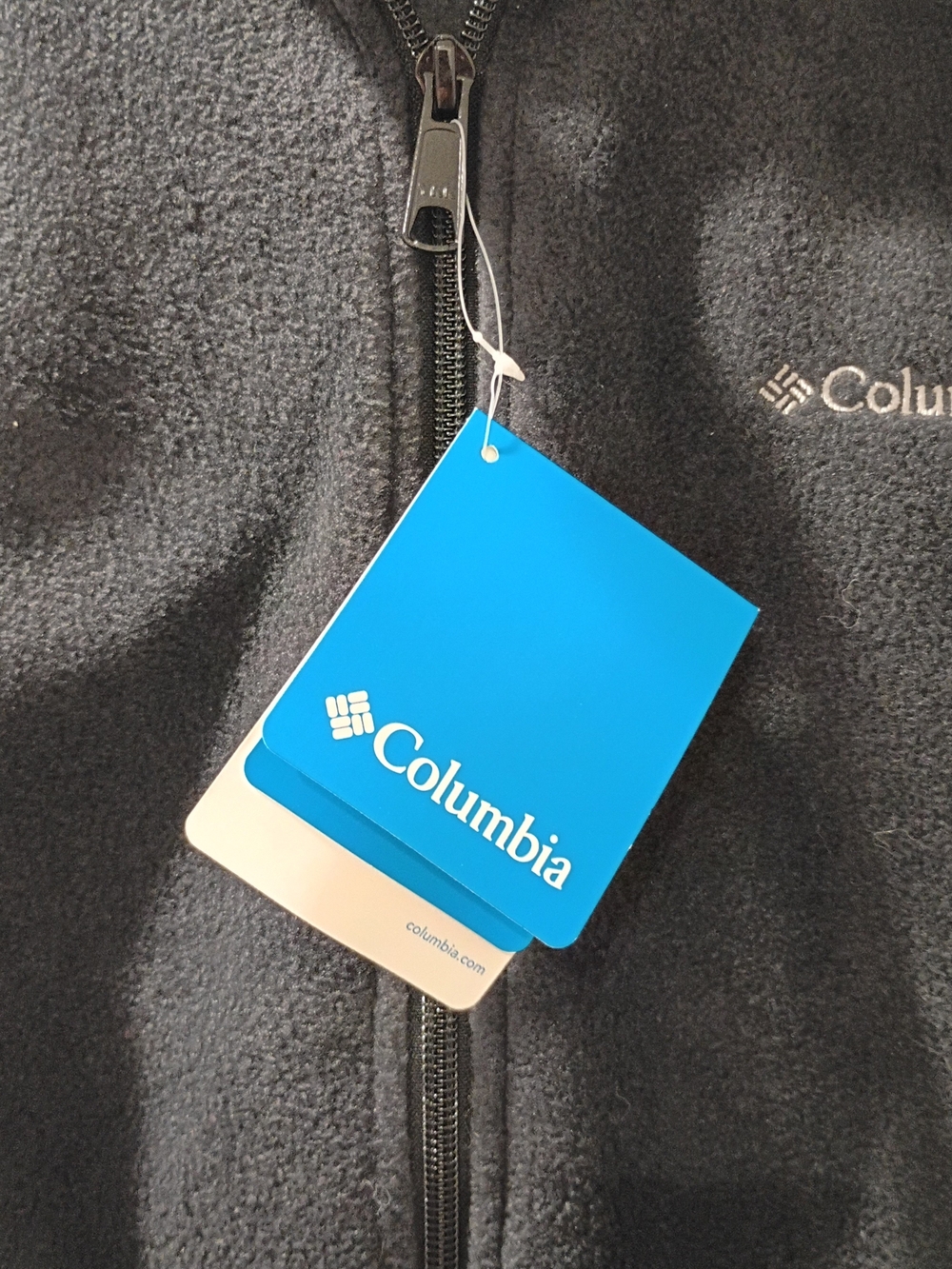Columbia Black Fleece Vest with White Logo - New With Tag - Men Or Women - Picture 5 of 6